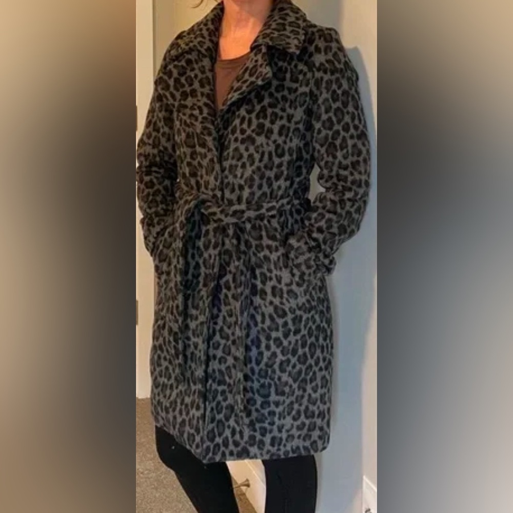 A New Day Leopard Print Coat Size XXL